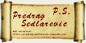Predrag Sedlarević vizit kartica